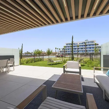 아파트 Espectacular Bajo Con Jardin En 1ª Linea De Playa 토레몰리노스