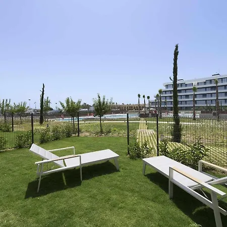 아파트 Espectacular Bajo Con Jardin En 1ª Linea De Playa 토레몰리노스