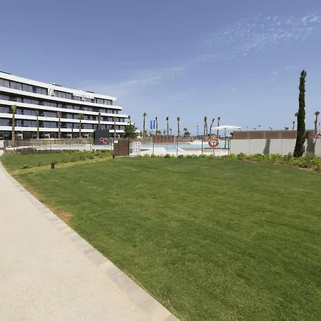 Espectacular Bajo Con Jardin En 1ª Linea De Playa 아파트 토레몰리노스